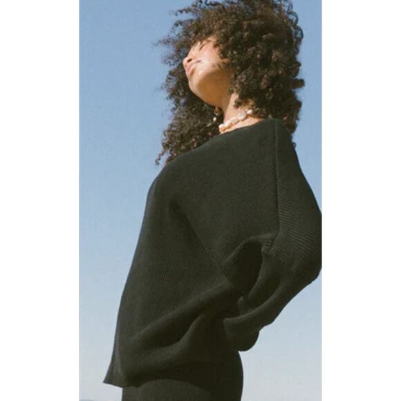 The Lullaby Club Alex Knitwear Crewneck Sweater Black Size Small / Medium - Picture 3 of 8